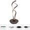 Modern LED Spiral Table Lamp Bedside Desk Decor For Bedroom Curved Light Black